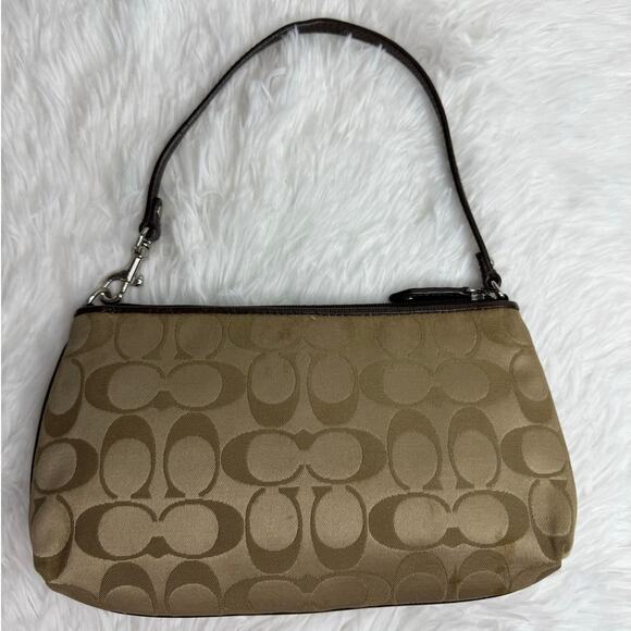 COACH y2k Brown Signature Canvas Wristlet / Mini Purse - Picture 3 of 9